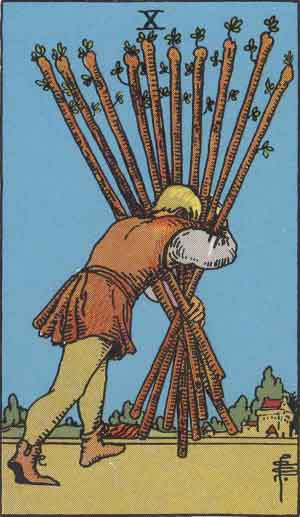 ワンド10 Ten of Wands