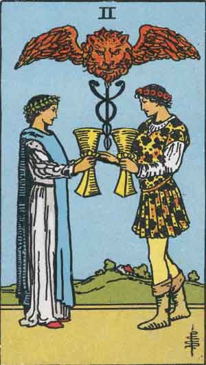 カップ2 Two of Cups